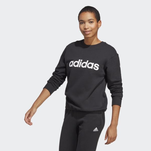 Sweat En Molleton Linear Essentials Noir Adidas
