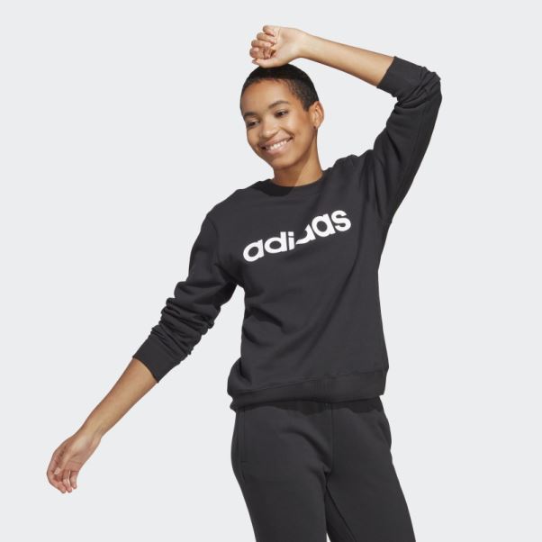 Sweat En Molleton Linear Essentials Noir Adidas