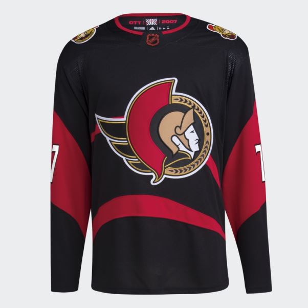 Maillot Sénateurs Tkachuk Authentique Reverse Retro Wordmark Adidas Noir