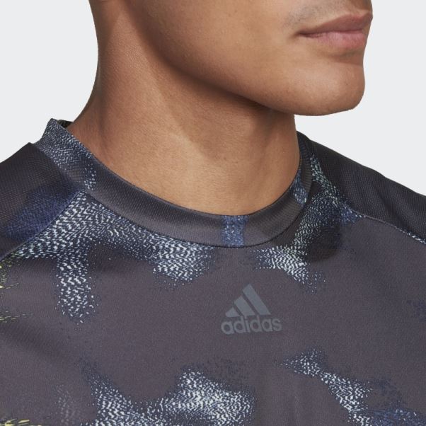 Adidas Hiit Débardeur D'entraînement à Imprimé Allover Mode Jaune