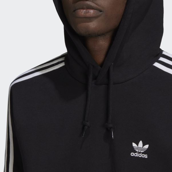 Sweat à Capuche Adidas Adicolor Classics 3 Bandes Noir