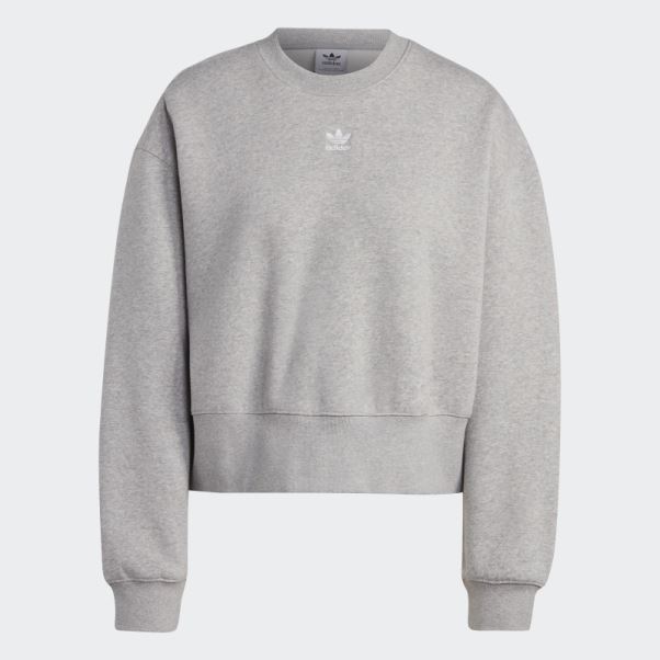 Sweat Adidas Adicolor Essentials Crew Gris Moyen