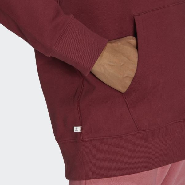 Sweat à Capuche Adidas Adicolor Contempo French Terry Rouge