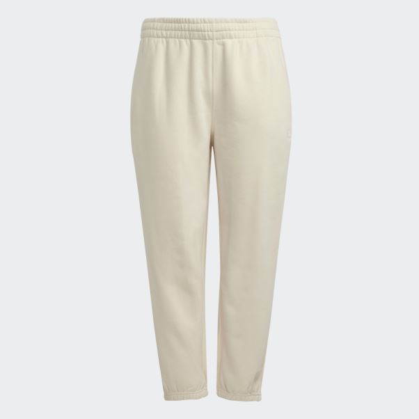 Adidas Pantalon De Jogging En Molleton Essentials Blanc (grande Taille)