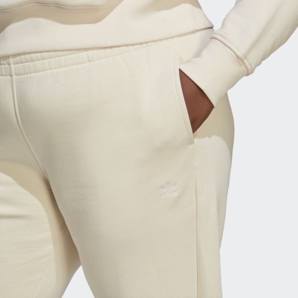 Adidas Pantalon De Jogging En Molleton Essentials Blanc (grande Taille)