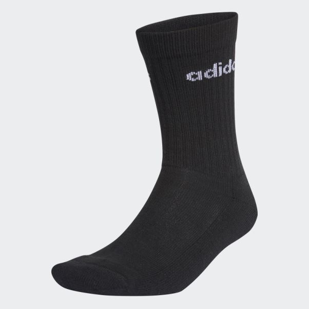 Adidas Chaussettes Semi-amortissantes 3 Paires Noir