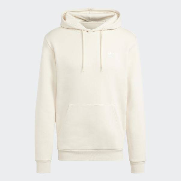 Adidas Sweat à Capuche Trèfle Essentials Blanc