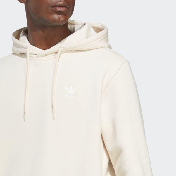 Adidas Sweat à Capuche Trèfle Essentials Blanc