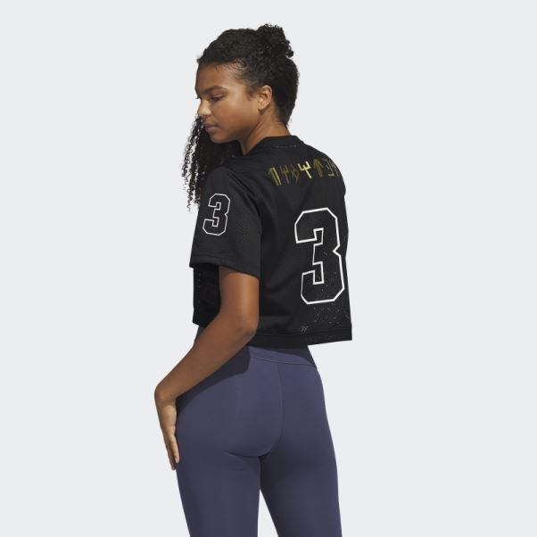 Adidas Marvel Panthère Noire Crop Top Noir