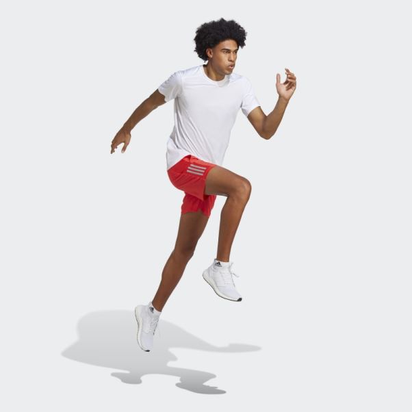 Posséder Le Short De Course Adidas Rouge