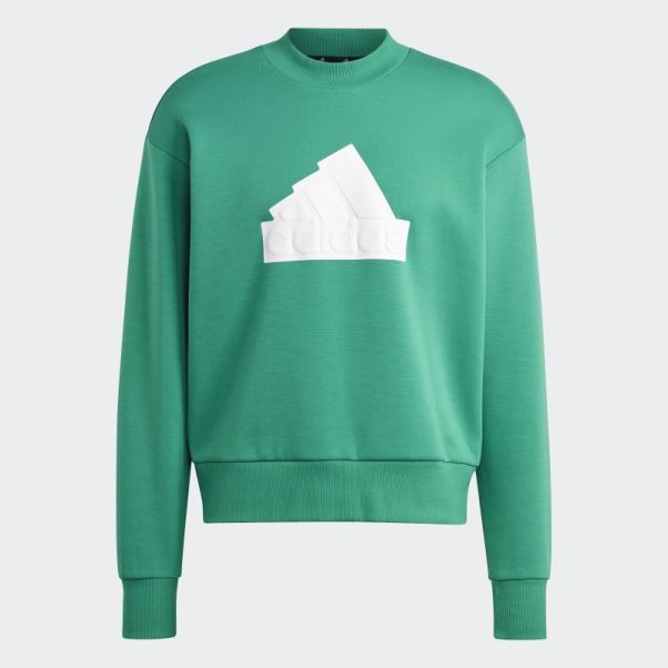 Adidas Future Icons Badge Of Sport Crew Sweat Court Vert