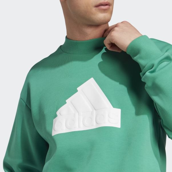 Adidas Future Icons Badge Of Sport Crew Sweat Court Vert