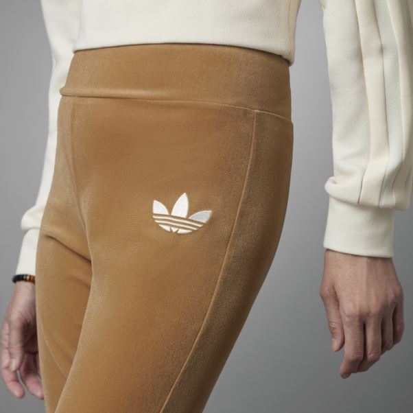 Legging Adicolor Heritage Now Flared Adidas Desert Marron