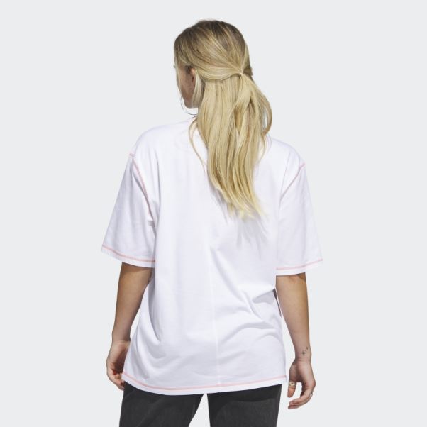 T-shirt à Poche Boyfriend Sport Statement Blanc Adidas