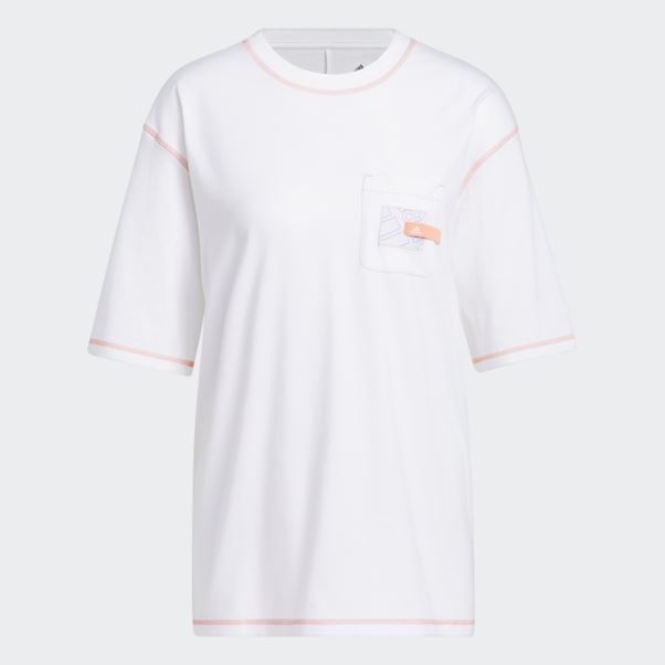 T-shirt à Poche Boyfriend Sport Statement Blanc Adidas