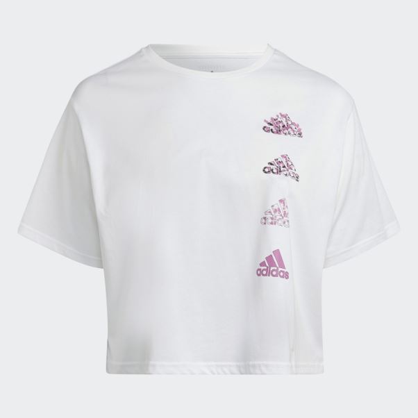 T-shirt D'entraînement Graphique Court Aeroready Blanc (grande Taille) Adidas