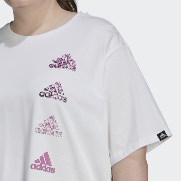 T-shirt D'entraînement Graphique Court Aeroready Blanc (grande Taille) Adidas