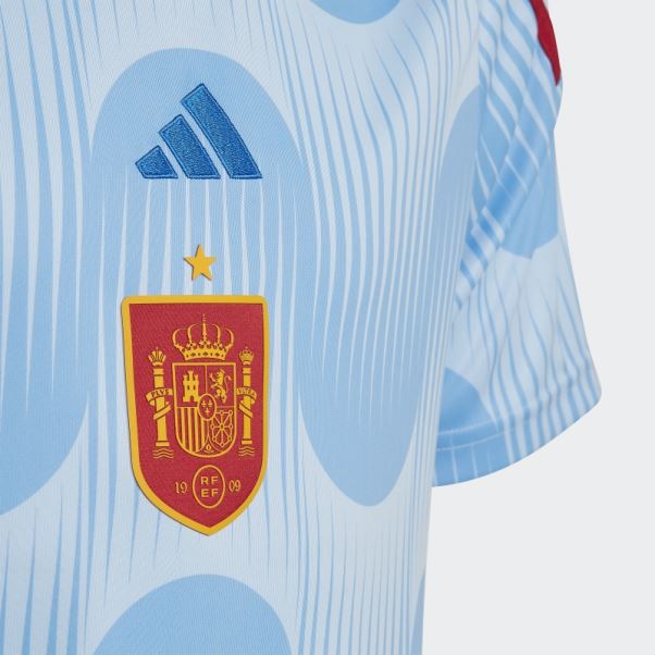 Maillot Adidas Espagne 22 Extérieur Lueur Bleu