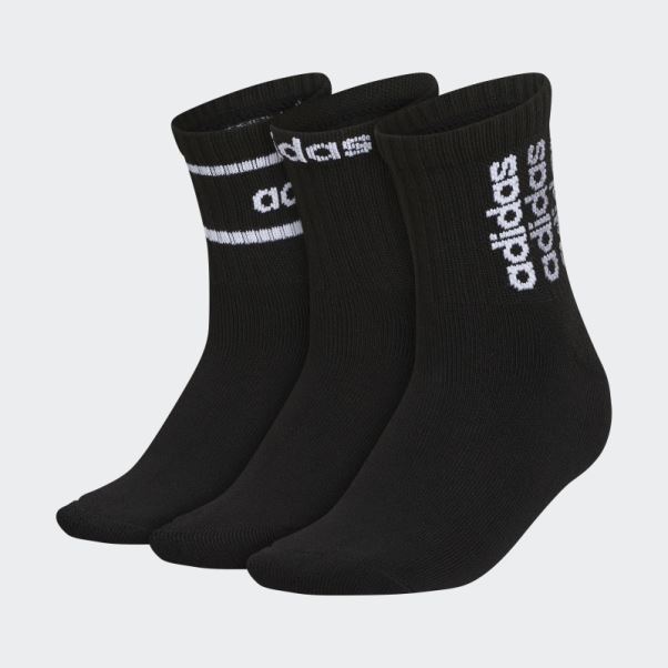 3 Paires De Chaussettes Montantes Wmspt Step 2 Noires Adidas