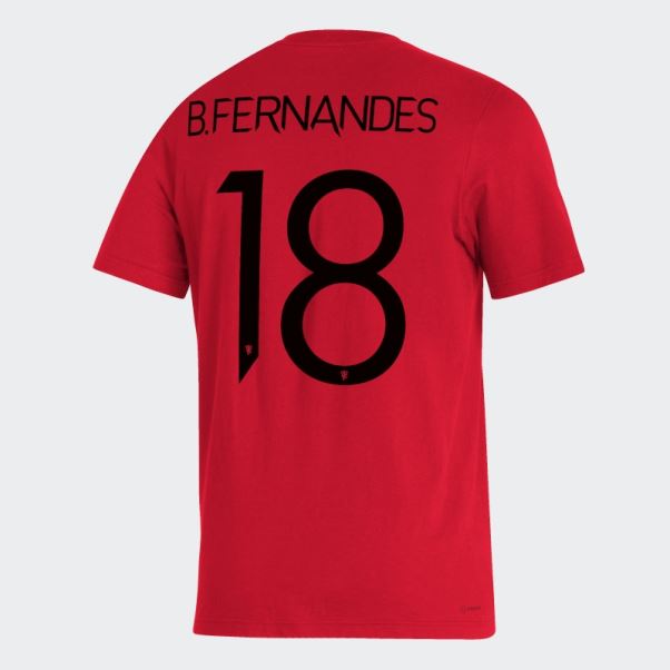 Tee Shirt Manchester United Player Adidas Rouge