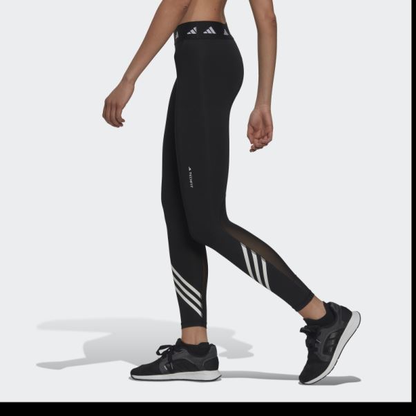 Legging Techfit 3 Bandes Noir Adidas Mode