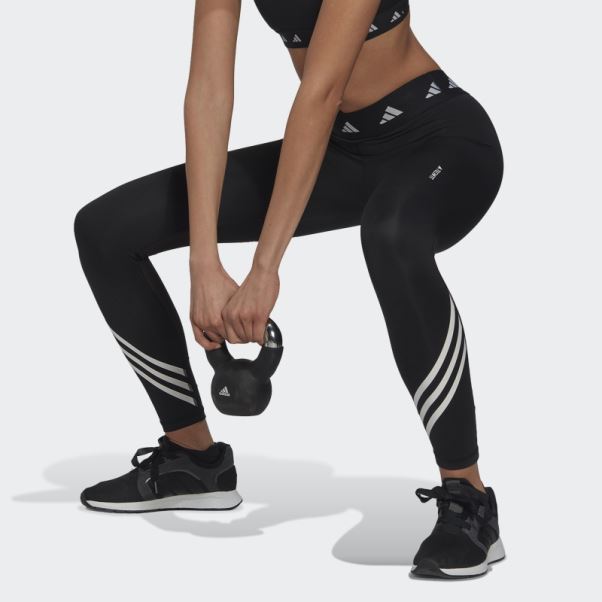 Legging Techfit 3 Bandes Noir Adidas