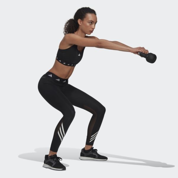 Legging Techfit 3 Bandes Noir Adidas