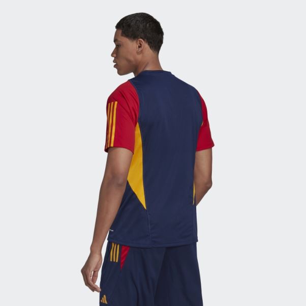 Adidas Maillot D'entrainement Espagne Tiro Bleu Marine