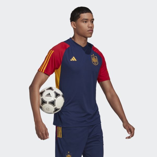 Adidas Maillot D'entrainement Espagne Tiro Bleu Marine
