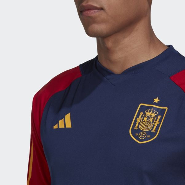 Adidas Maillot D'entrainement Espagne Tiro Bleu Marine