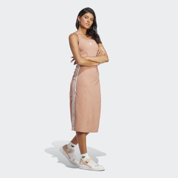 Adidas Adicolor Classics 3-stripes Robe Débardeur Longue Terre Battue