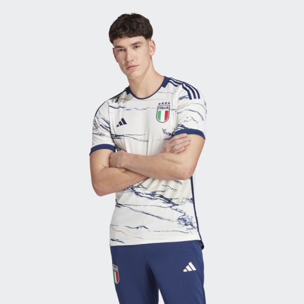 Maillot Italie 23 Extérieur Blanc Adidas Fashion