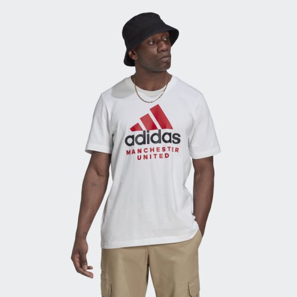 T-shirt Manchester United Adn Graphique Adidas Blanc