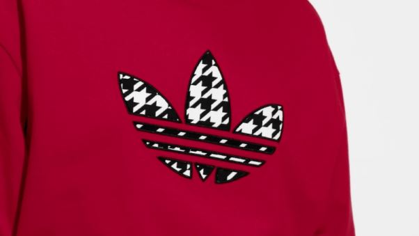 Adidas Scarlet Originals T-shirt à Motif Pied-de-poule Trèfle