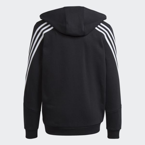 Adidas Future Icon 3-stripes Full-zip Sweat à Capuche Blanc