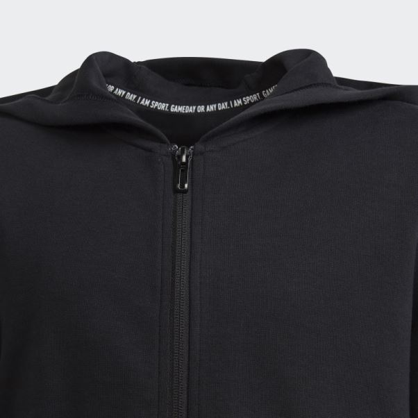 Adidas Future Icon 3-stripes Full-zip Sweat à Capuche Blanc
