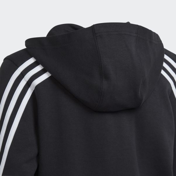 Adidas Future Icon 3-stripes Full-zip Sweat à Capuche Blanc