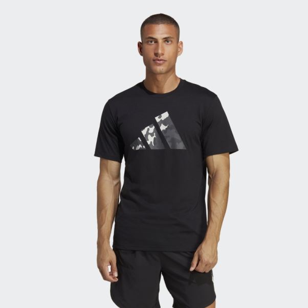T-shirt D'entraînement à Logo Saisonnier Train Essentials Adidas Noir