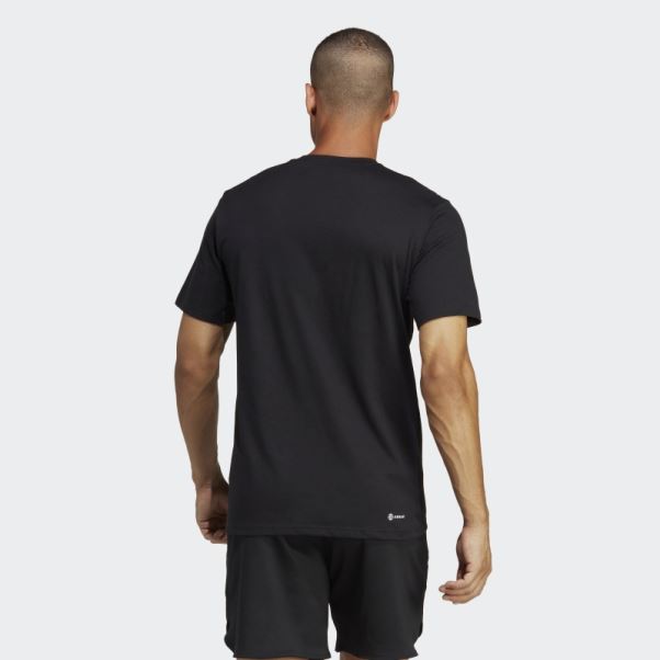 T-shirt D'entraînement à Logo Saisonnier Train Essentials Adidas Noir