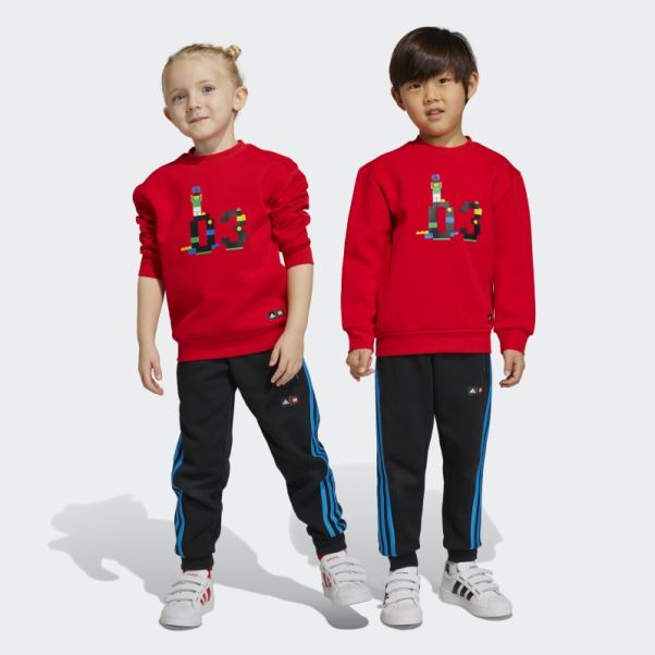 Ensemble Sweat Et Pantalon Adidas X Classic Lego Crew Rouge