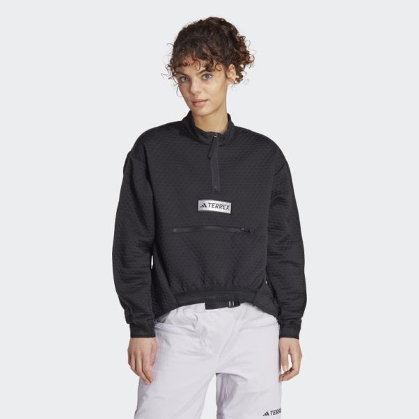 Veste Polaire Demi-zip Terrex Utilitas Adidas Noir
