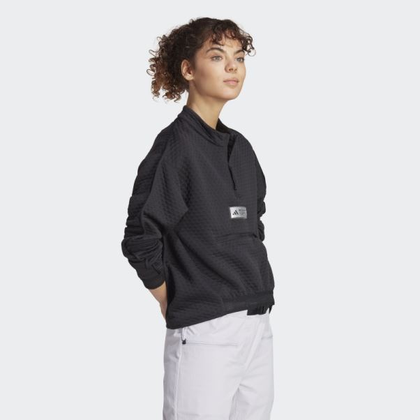 Veste Polaire Demi-zip Terrex Utilitas Adidas Noir
