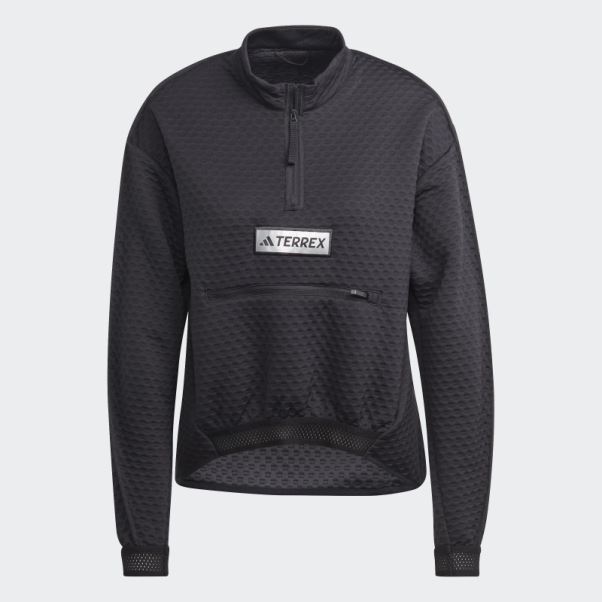 Veste Polaire Demi-zip Terrex Utilitas Adidas Noir