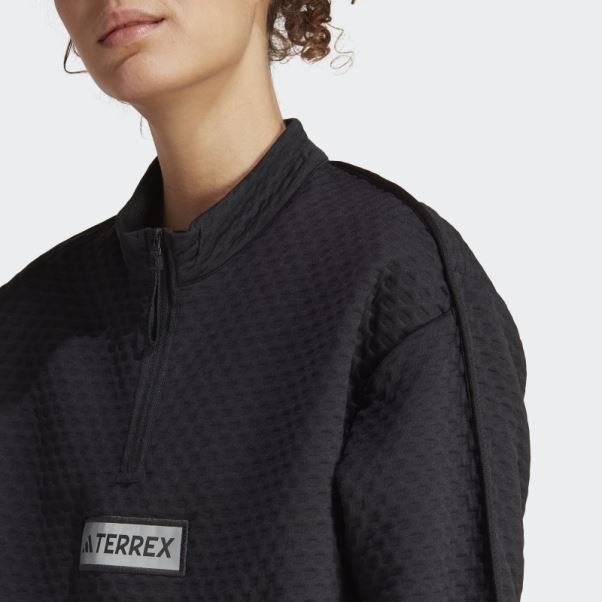 Veste Polaire Demi-zip Terrex Utilitas Adidas Noir