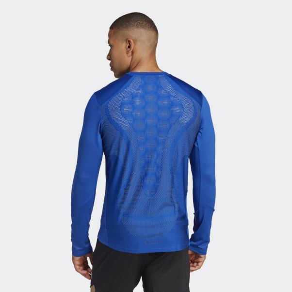 T-shirt D'entraînement à Manches Longues Hiit Bleu Royal Adidas