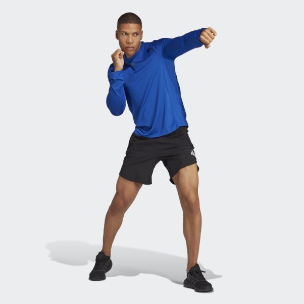 T-shirt D'entraînement à Manches Longues Hiit Bleu Royal Adidas