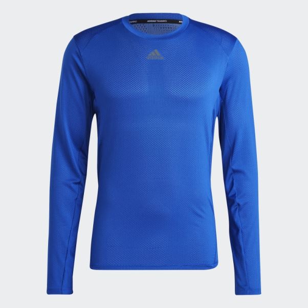 T-shirt D'entraînement à Manches Longues Hiit Bleu Royal Adidas