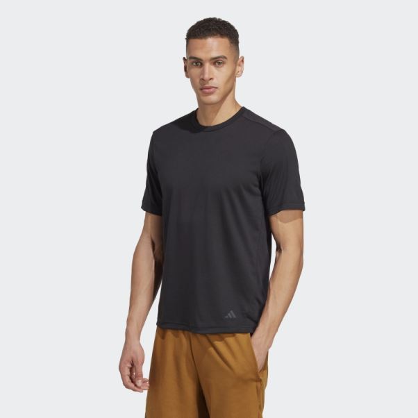 T-shirt D'entraînement De Base De Yoga Adidas Noir