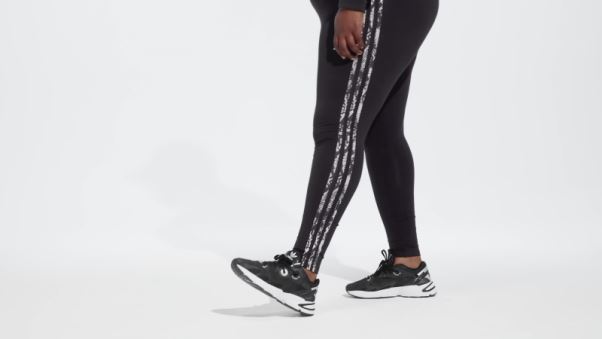 Adidas Legging Imprimé 3 Bandes (grande Taille) Noir