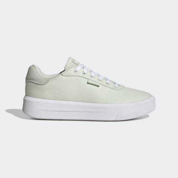 Chaussures Adidas Court Platform Cln Vertes